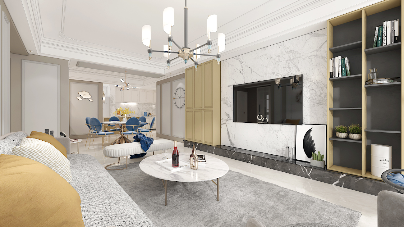 昆明銀海櫻花語(yǔ)現(xiàn)代二居室裝修效果圖_85平米25萬(wàn)裝修設(shè)計(jì)案例