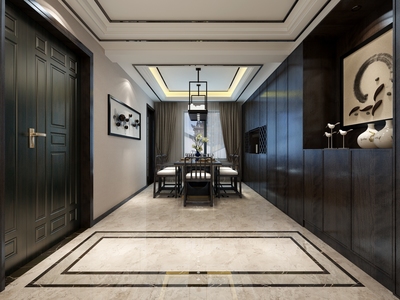 昊元上品160㎡中式風(fēng)三居室 | 36萬(wàn)精裝案例全解析